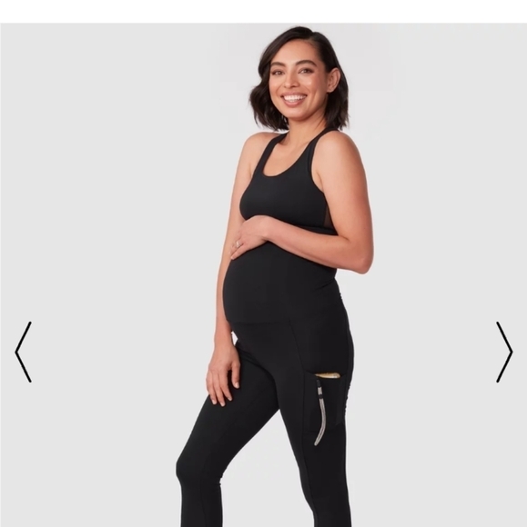 A PEA IN THE POD maternity Frida pocket crop leggings size 8 - Picture 2 of 10